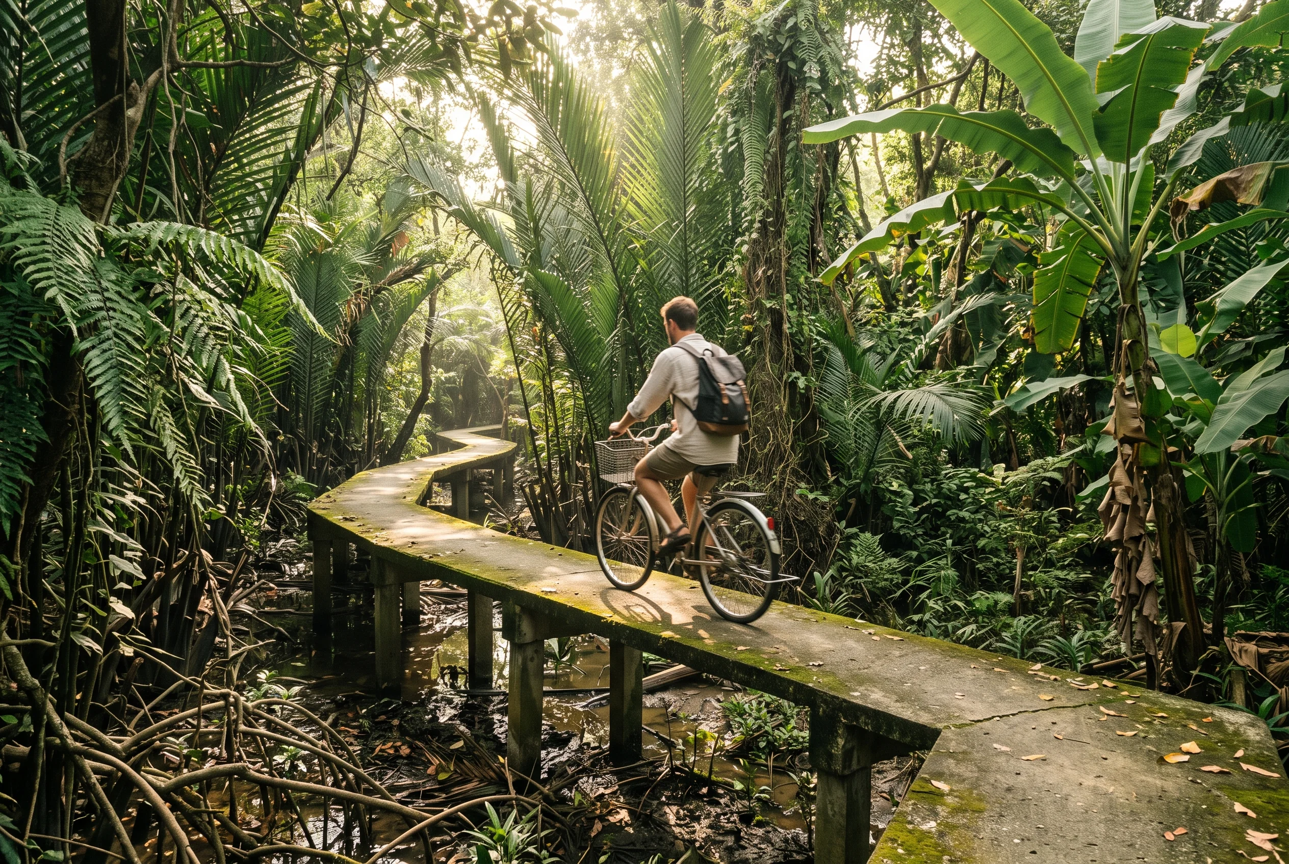 Cycling in Bangkok Jungle Mangrove Pathways Bang Kachao