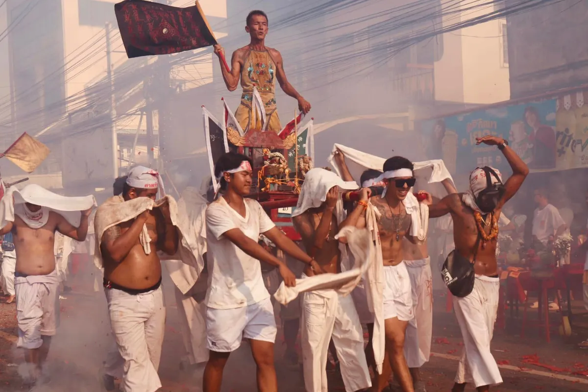 Get to know Vegetarian Festival in Thailand Phuket street procession - Copy