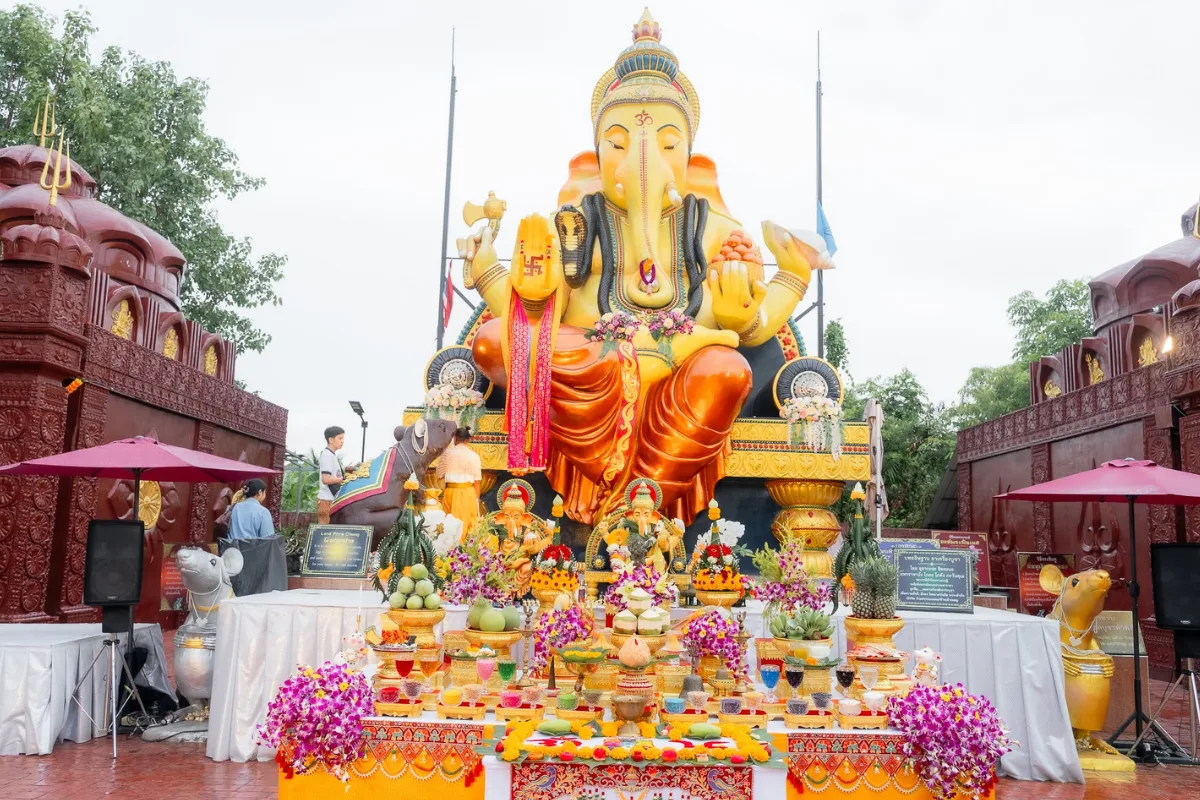 Ganesh statue at Bhamin temple