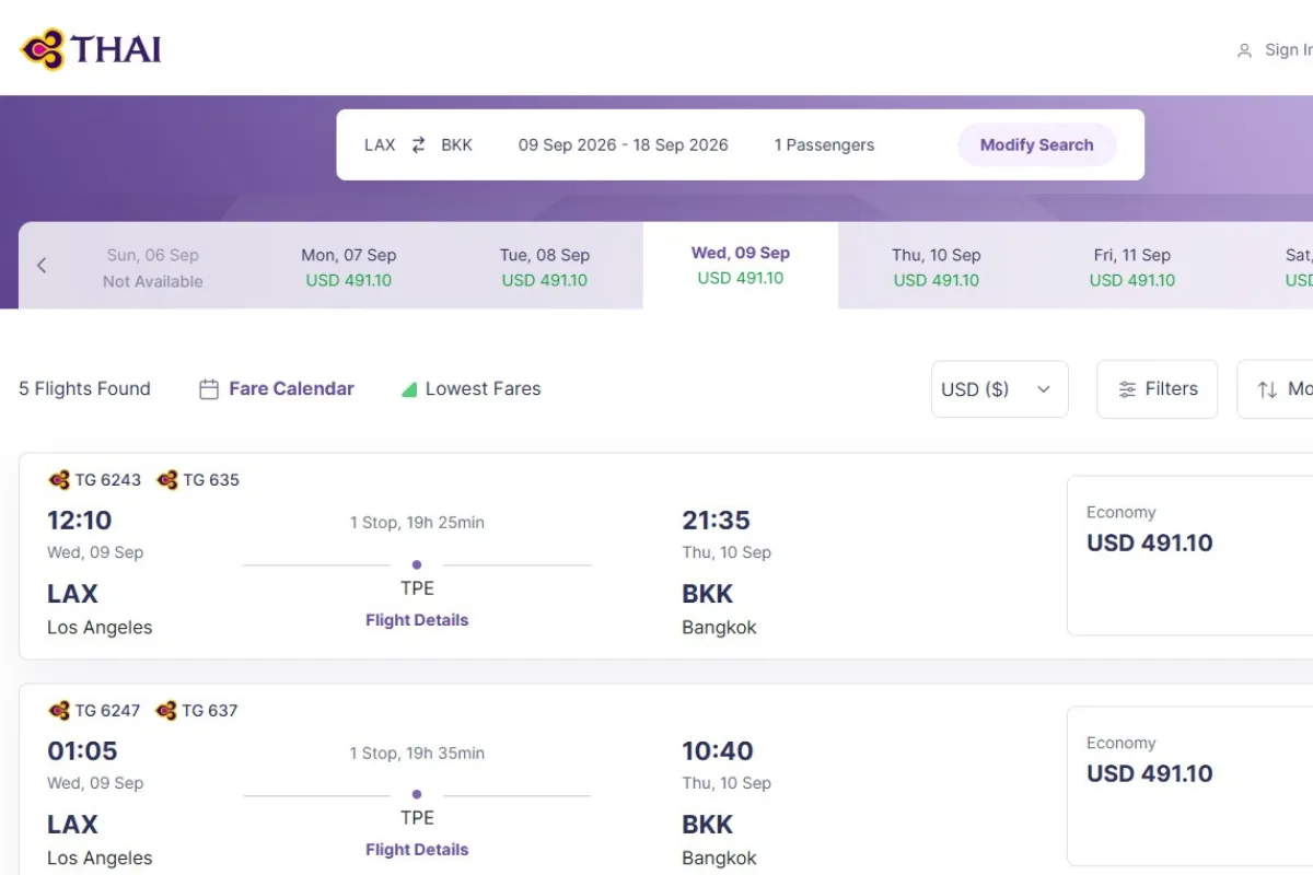 Last Minute Booking